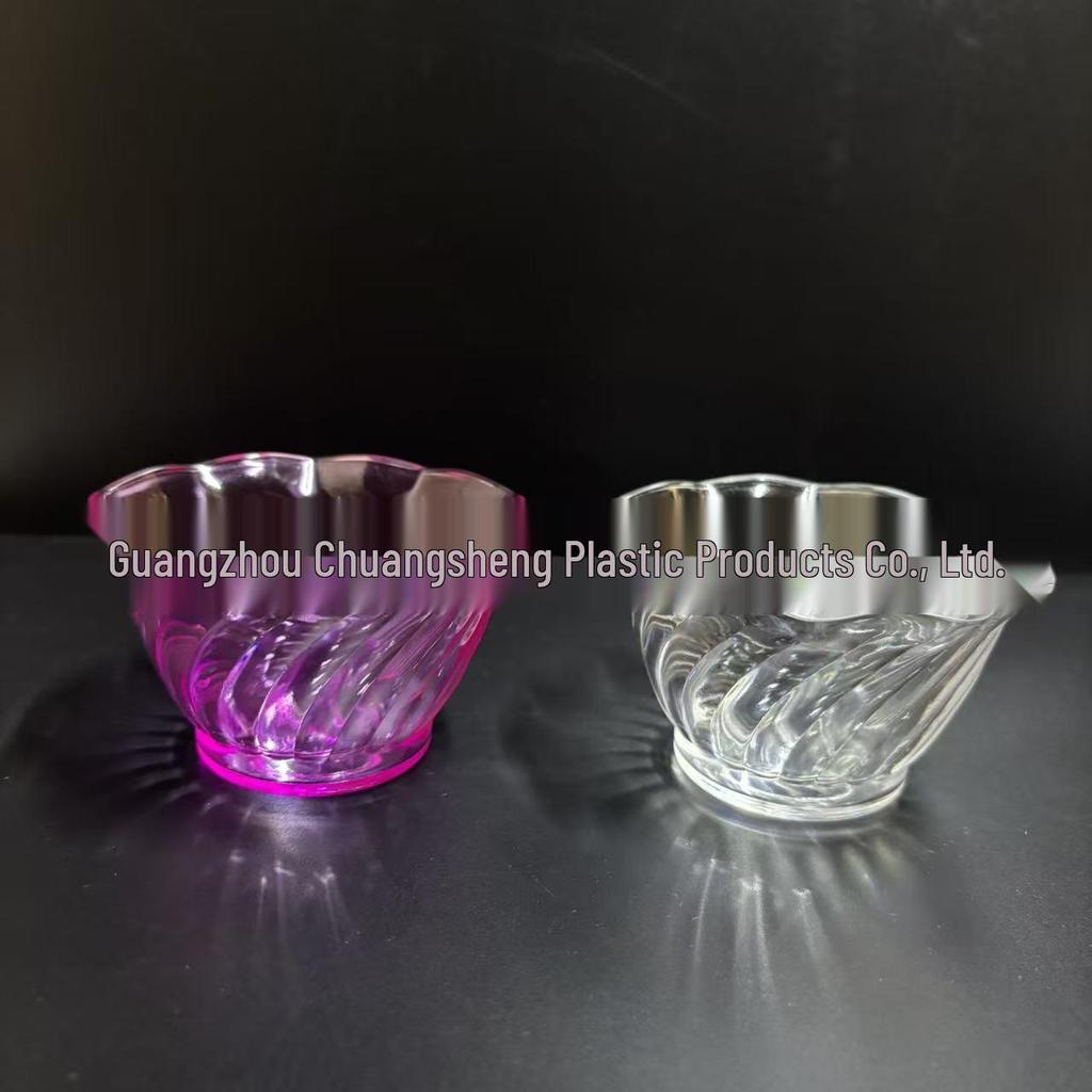 6oz Striped Lace-Shaped Plastic Bowl: Colored Snack, Candy, Fruit, or Small Salad Bowl
