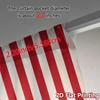 Flat Printing Curtains Without Rod Redwhitestripes Pattern Popular Versatile Polyester Curtain Set Of 2 Made Washable