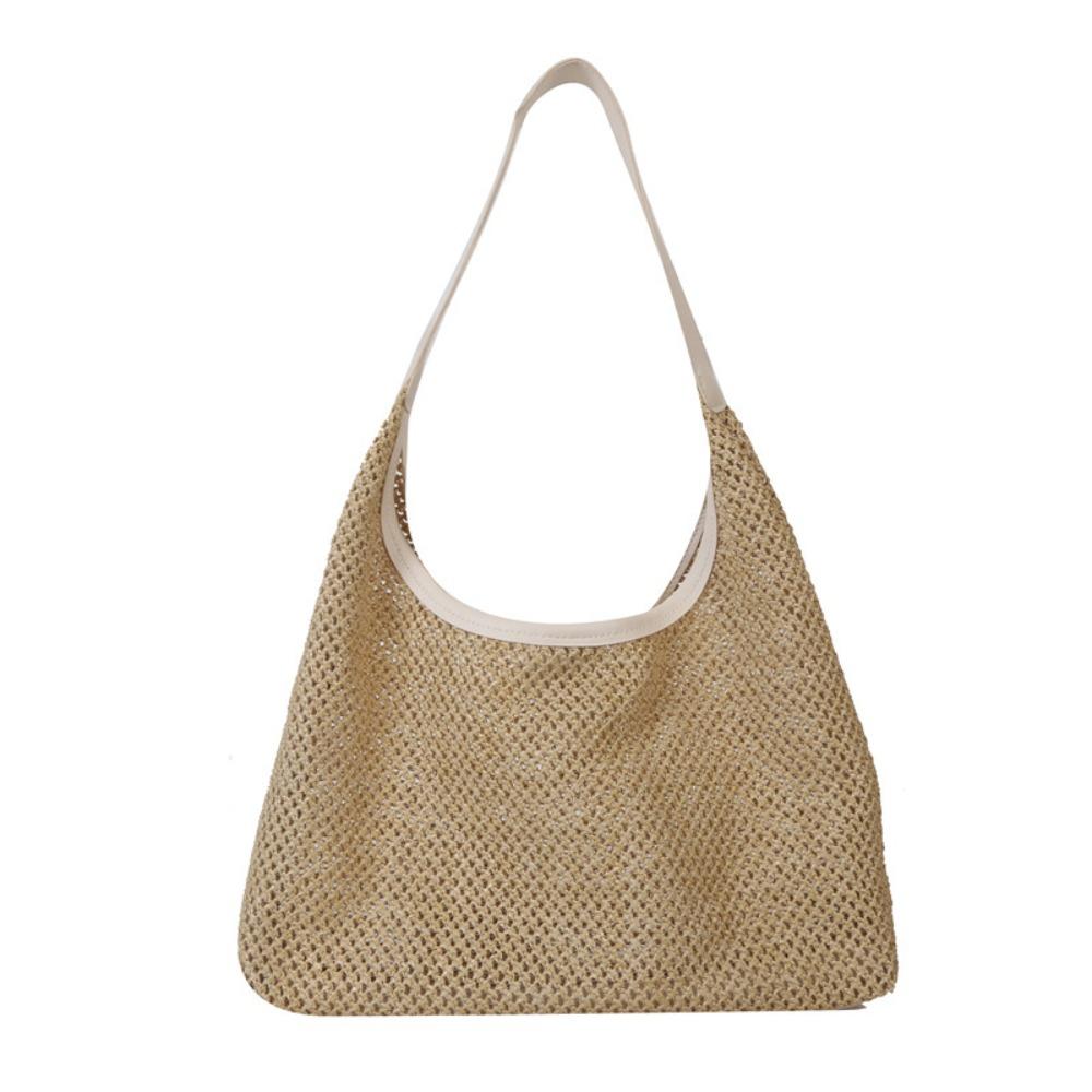 Popular Hand-Held Woven Bag Fashionable Stylish Beach Straw Bag Large Capacity Vintage Woven One Shoulder Tote Bag Beach Travel