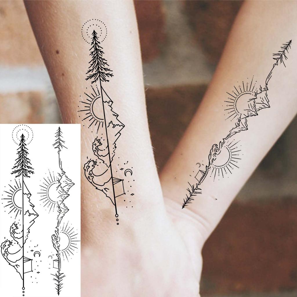 1 Blatt Totenkopf Schmetterling Rose Temporäre Tattoos Für Frauen Männer Hände Fuß Nacken,Temp Fake Tattoo Aufkleber Langanhaltend Wasserdicht