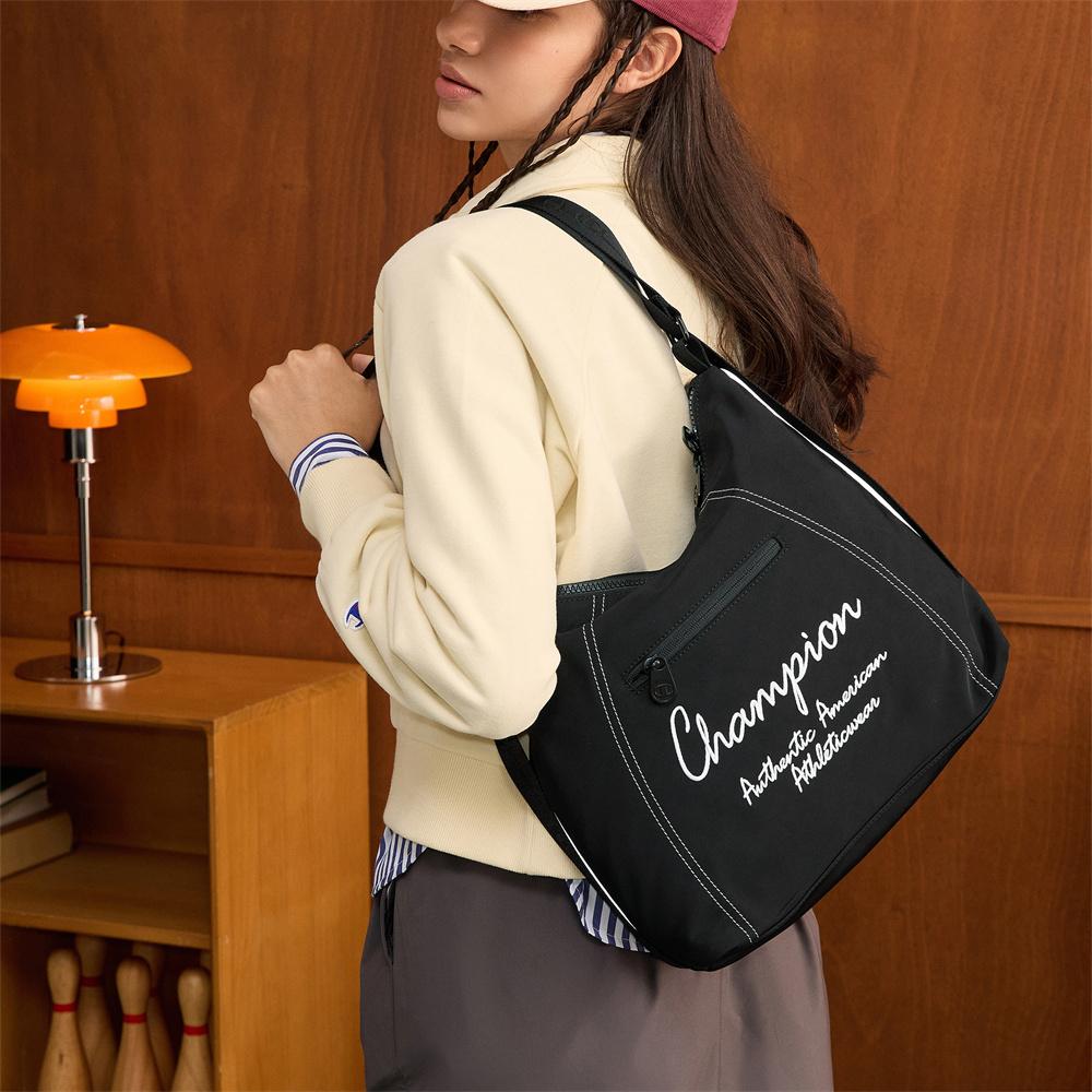 New Champion Fabric Shoulder Bag Double Shoulder Classic Minimalist Style Individual Regular Unisex Dark Gray/Ecru/Black U4DACPU09