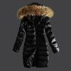Inverno Femminile Lungo Imbottito Colletto in Pelliccia Sintetica con Cappuccio Non Rimovibile Caldo Imbottito Nuova Moda Donna Cappotto Ispessito con Cerniera