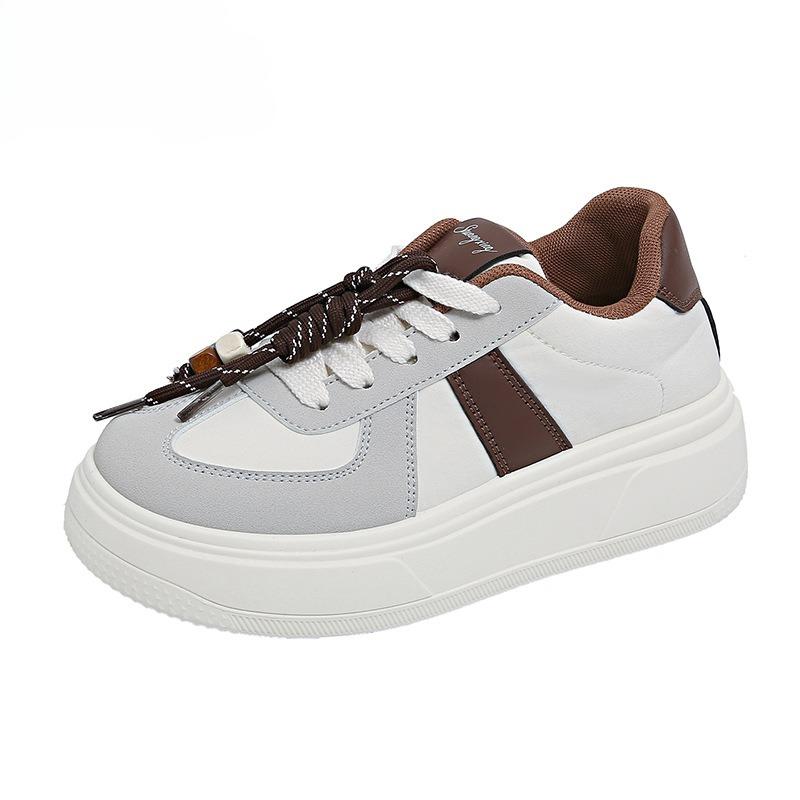 Fashion Platform Shoes Women Autumn New Retro Color Matching Casual Shoes Fashion Versatile Sneakers Platform Casual Running Shoes Women