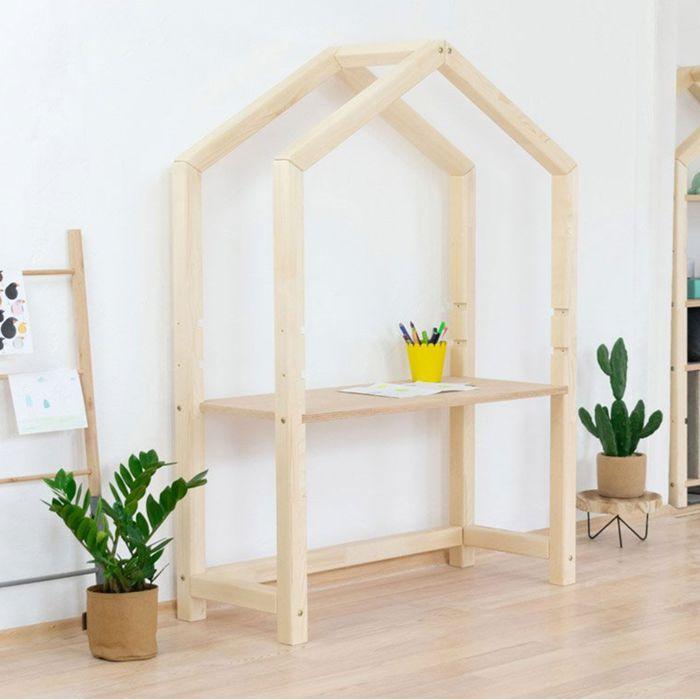 Bureau enfant cabane STOLLY bois verni