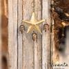 Rustic Star Wind Chime With 3 Bells Gold Metal Hanging Chime For Yard Garden Porch Balcony Outdoor Indoor Farmhouse Boho Home Decor Ornament