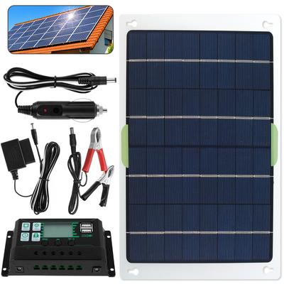 Painel Solar Portátil Impermeável 12/24V 250W Alta Eficiência Monocristalino Carregador de Bateria Solar de Gotejamento Para Carro RV Barco