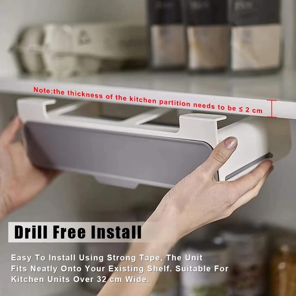 Self-adhesive Seasoning Box Storage Rack Wall-mounted Spice Organizer Kitchen Spice Rack