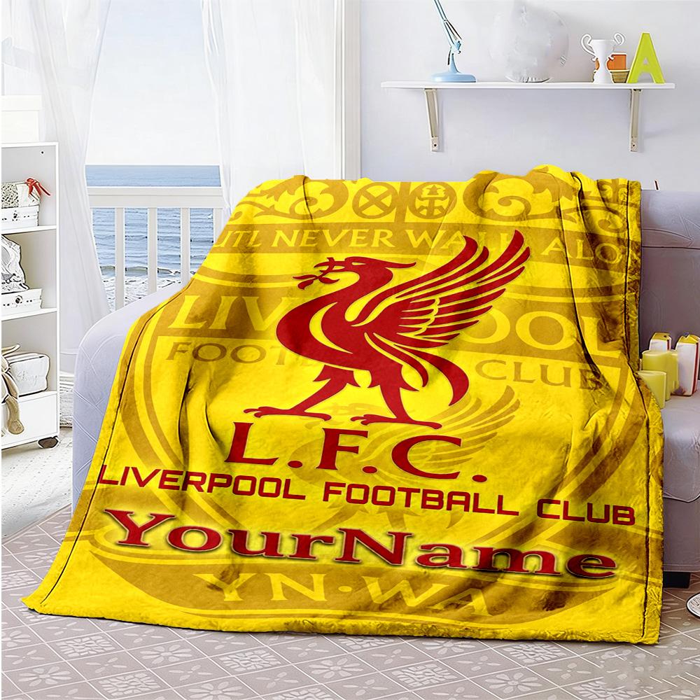 Liverpool Customize Your Name Blanket Throw Customizable Blanket Durable Comfort Throw For Bedding Bed Home Decor Seaside Four Seasons Multipurpose