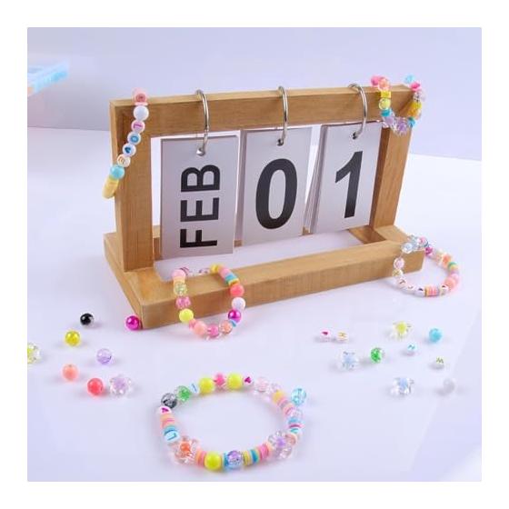 HappyHome Acrylic Beads Handicraft Charm Set Accessory Parts 8mm 6mm Round Star Unicorn DIY Threading Handmade Accessories 2 Rolls of Wire with