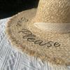 Lafite Straw Hat Women'S Rough Edge Hat, Summer Literary Sun Hat, Long-Term Stock, Fresh And Sweet Big Brim