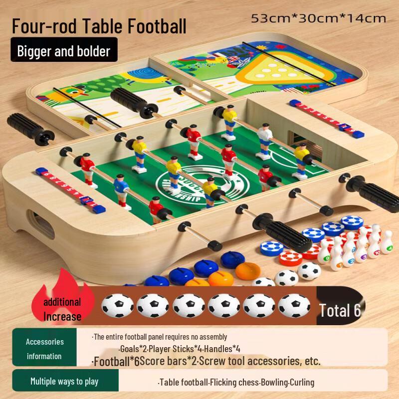 Large Multi-functional Foosball Tabletop Game