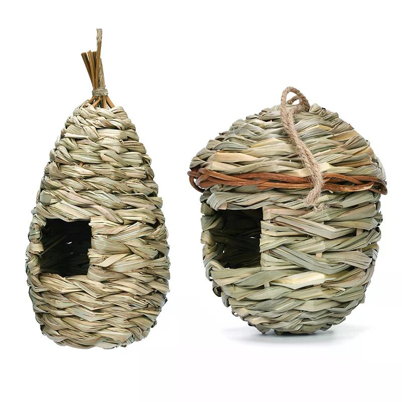 Birds Nest Outdoor Hand-weaved Decorative Bird House Bird Cage Shelter Weaved Hanging Parrot Nest Creative Handmade Bird Cage