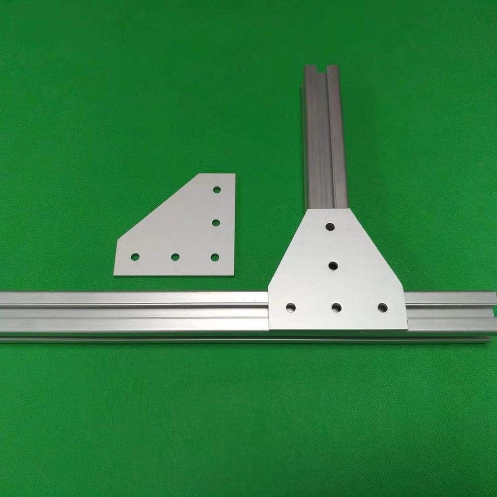 Bitshops_5 / 7 Holes L Type 2020 3030 4040 4545 Connection Plate Corner Bracket Joint Board For Aluminium Profiles - (Color: 4545L-5-Silver-1Pcs)