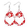 Cross-border Wholesale Valentine's Day Earrings, Water Drop-shaped Love Red Lips, Cute Pattern Cupid's Arrow, Acrylic Earrings.