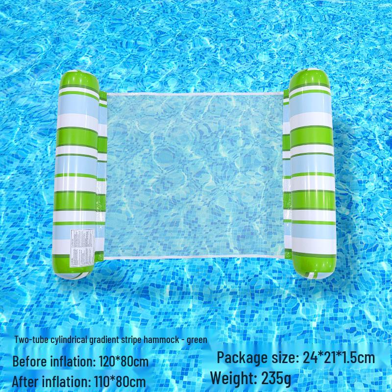 Tumbona Flotante Inflable Plegable Transfronteriza con Respaldo y Malla