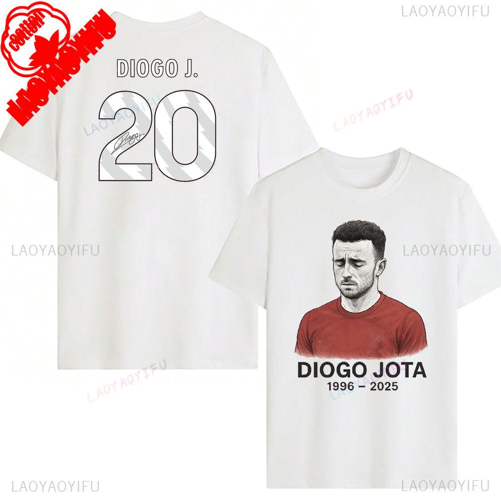 RIP Diogo Jota Tričko Odpočívej v pokoji Diogo Jota Trička Pocta fotbalové legendě Tričko 1996-2025 Pamětní tričko Dárek pro fanouška Bavlněná trička
