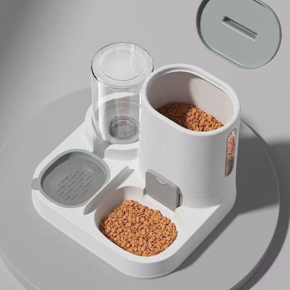 2 In 1 Dog Automatic Feeder Large Capacity Integrated Dog Water Dispenser Plastic Spill-Proof Cat Water Food Bowl For Dogs Cats