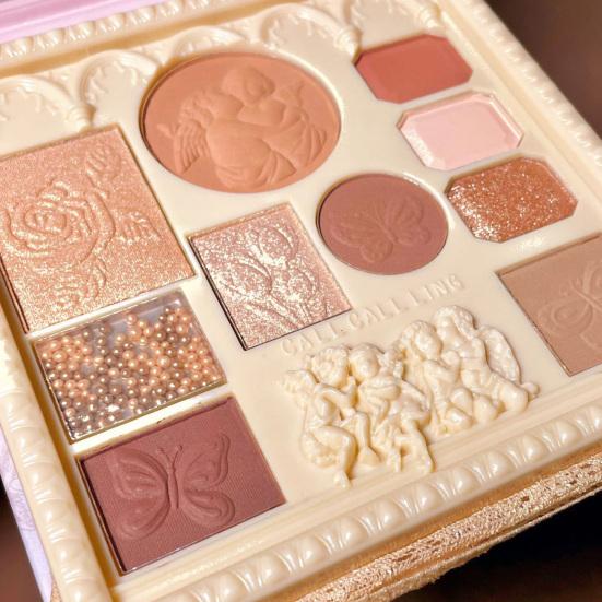 Relief Angel Eye Shadow Blush Highlights Palette Smooth Texture Delicate Blend Radiant Makeup for On-the-go