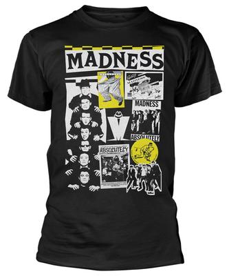 Madness Spaper Cuttings Black Unisex T-Shirt