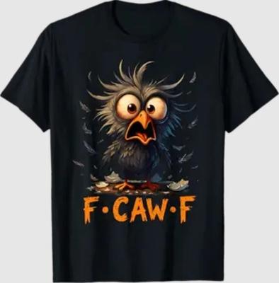 Funny F-Caw-F Black Crow FCawF Humor Quote Bird Meme T-Shirt