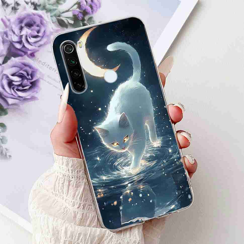 For Xiaomi Redmi Note 8 Case Vintage Dragon Luxury Flower Soft Silicone TPU Cover For Redmi Note8 Note 8T Phone Cases Shockproof