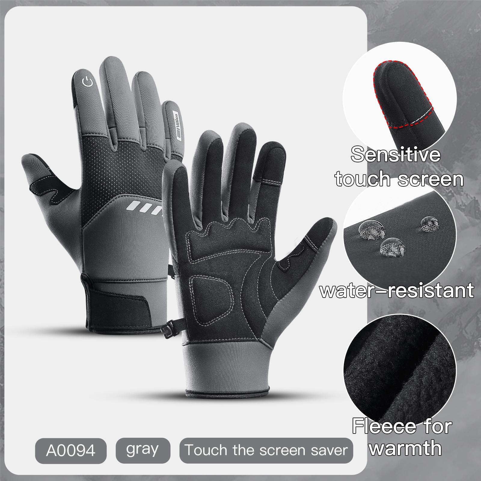 

Durable And Safe Winter Sports Plus Velvet Warm Gloves For Men And Women Touch Screen Ski Cycling Bicycle Riding Cold-Proof Outdoor Gloves M