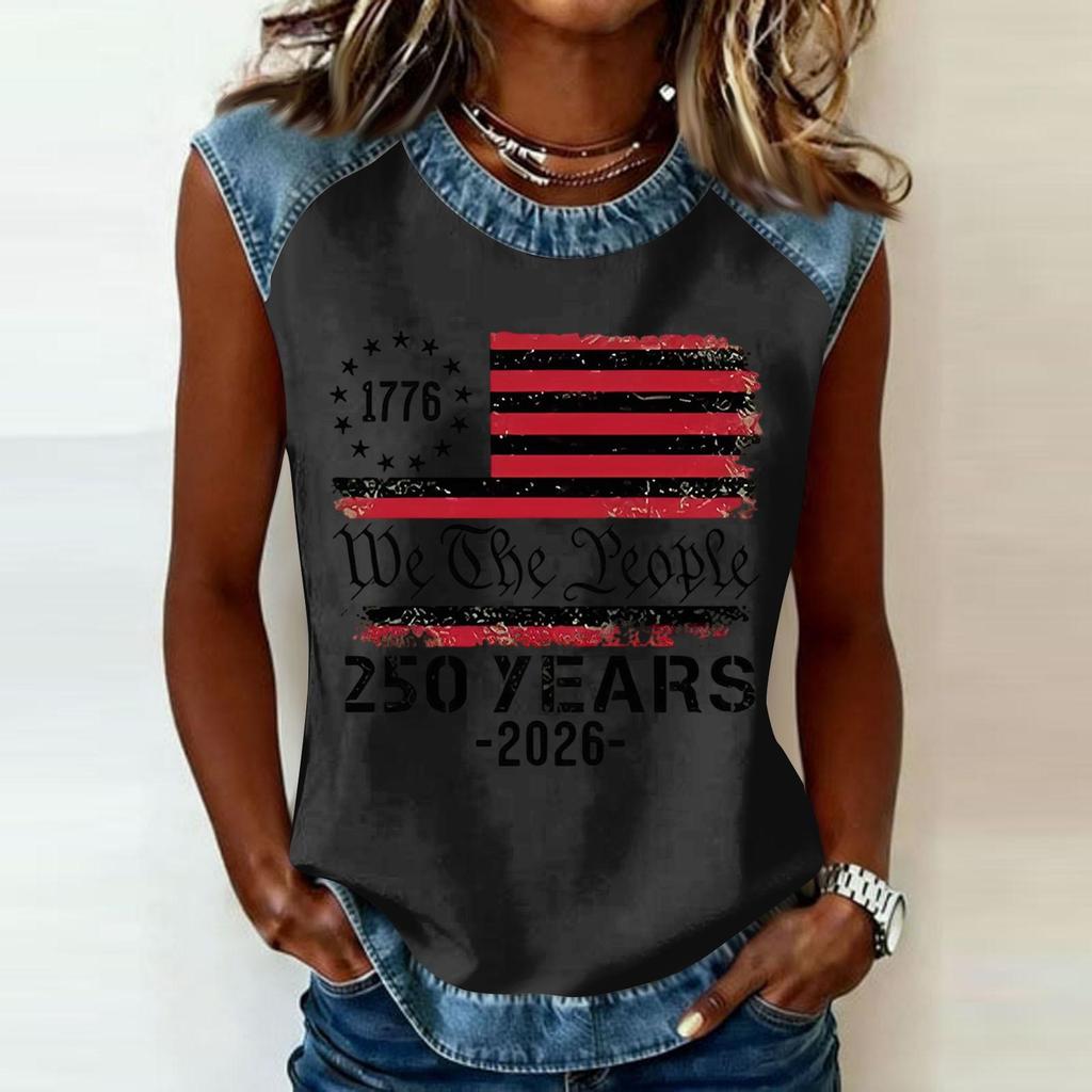 Women's Casual Round Neck Pullover Printed T-Shirt Top