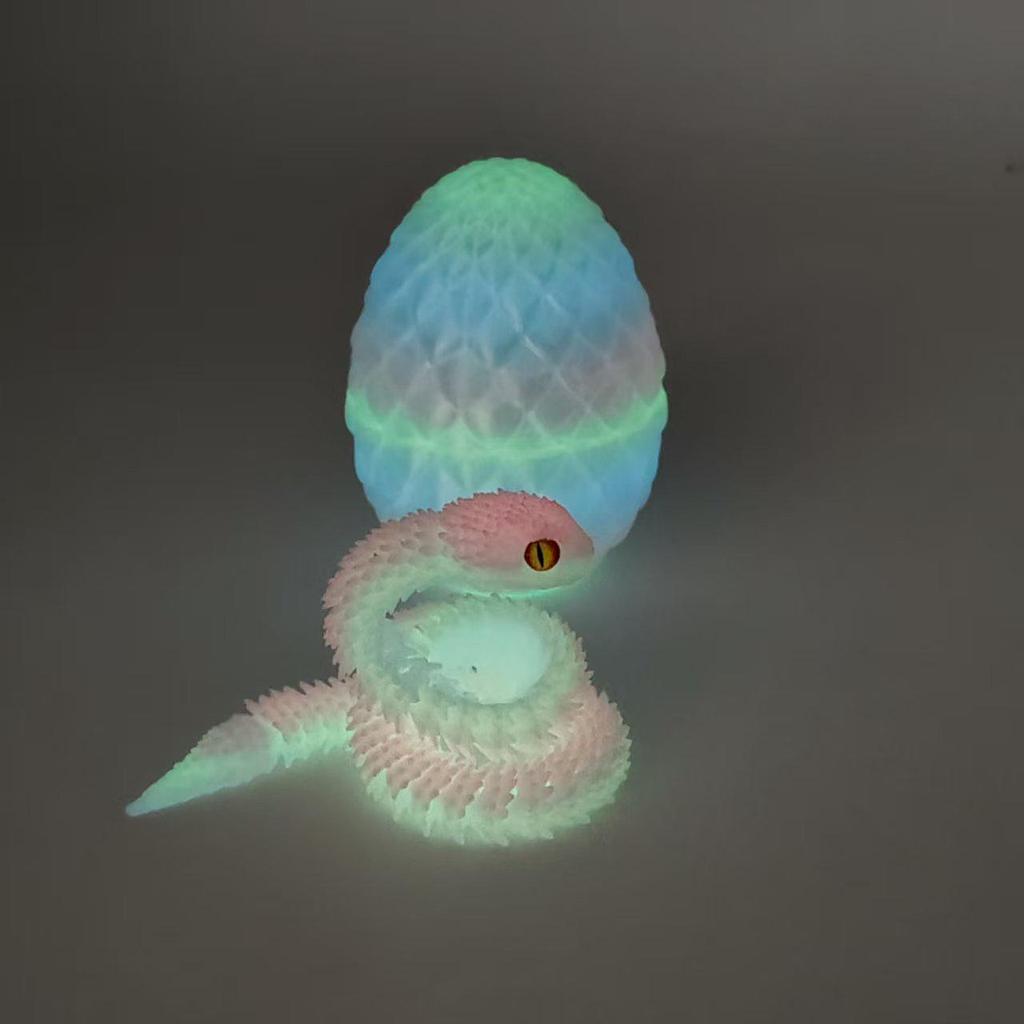 European-Style 3D Printed Multi-Color Movable Snake Ornament - Creative Art Figure Gift
