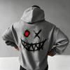 Men's Trendy Fall/Winter Evil Smile Hooded Sweatshirt Comfortable and Loose Fit Sweater
