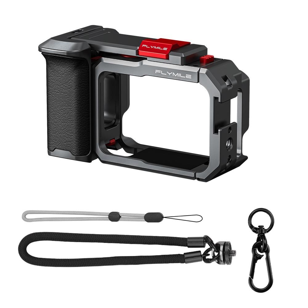 Aluminum Alloy Xplorer Grip Kit Camera Frame Shutter Button Protective Camera Grip Handle Quick Release for Insta360 Go Ultra чёрный