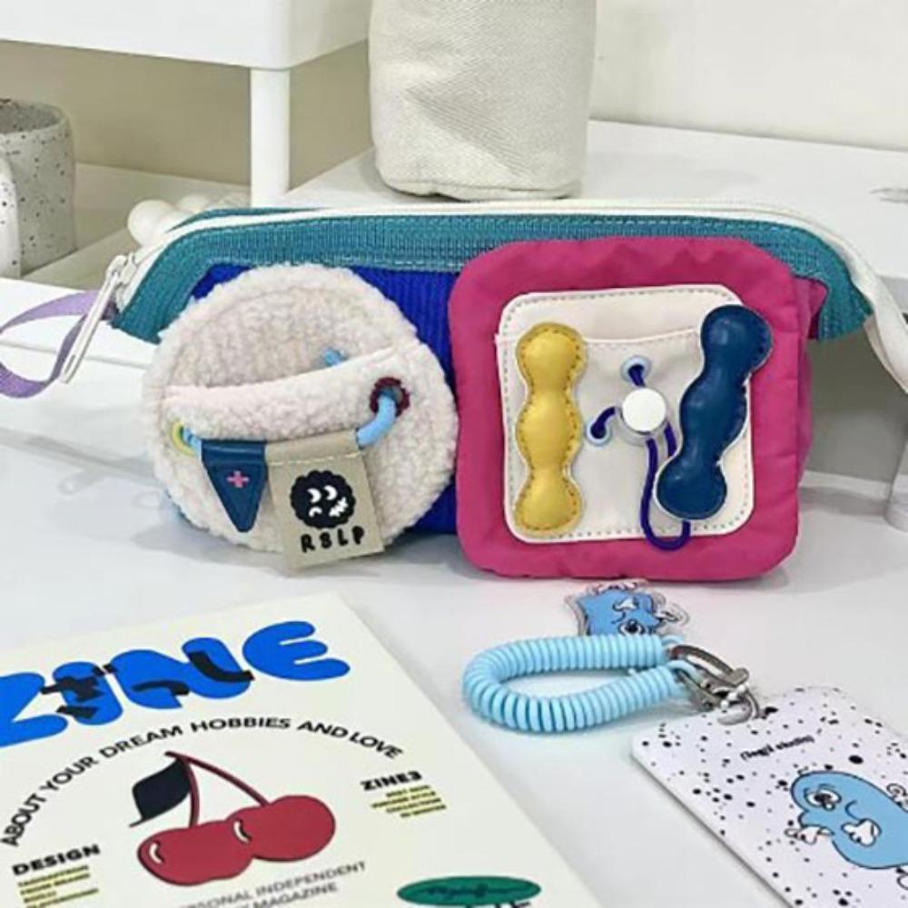 

Large Capacity Cute Student Pencil Case Canvas Large Capacity Makeup Bag Korean Style Pencil Case