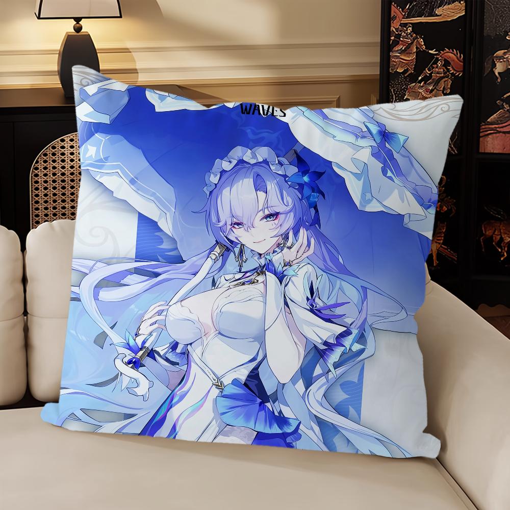 Game Wuthering Waves Cantarella cushion cover Sofa Living Room Bedroom Headboard Backrest Cushion Square Cushion Nap Time Pillow