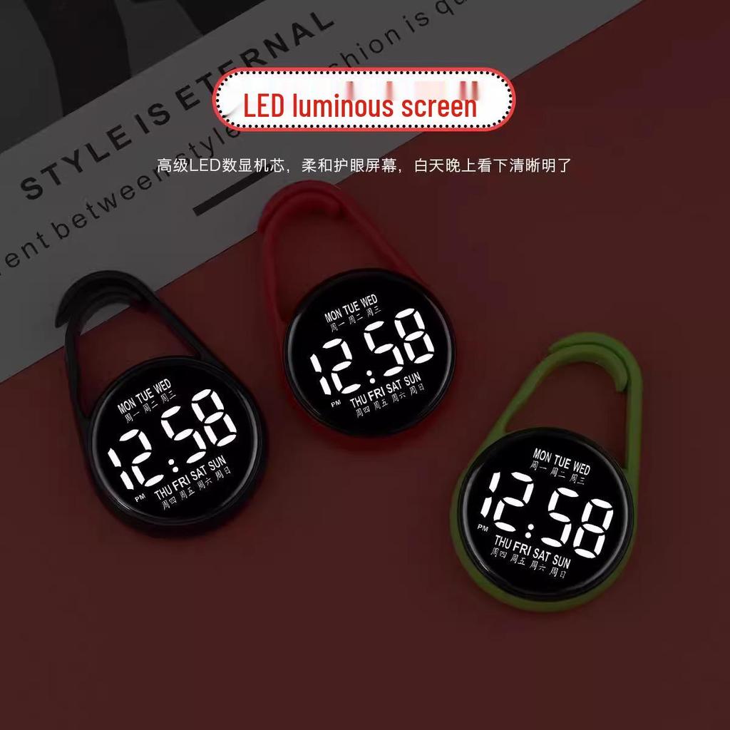 Ny LED Mini Nyckelring Vattentät Studentklocka - Självlysande & Portabel