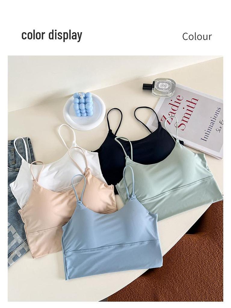 Slimming Seamless Ice Silk Camisole with Chest Pads