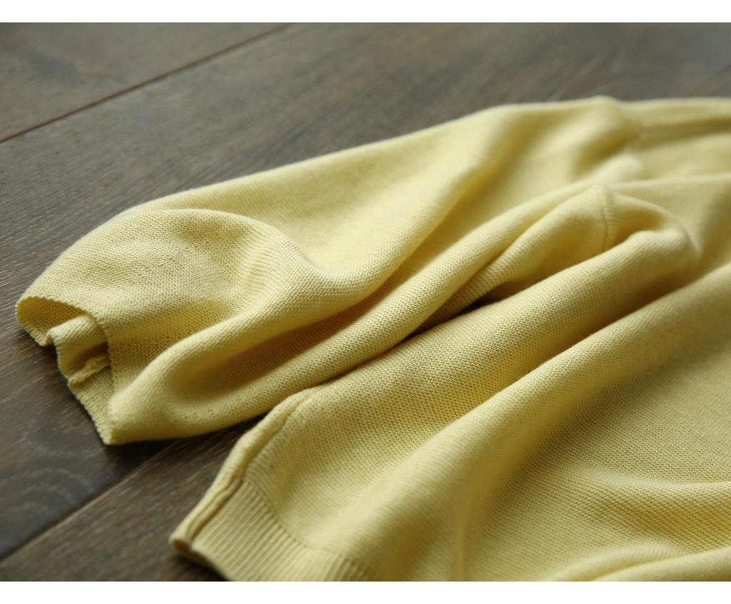 2024 Spring/Autumn Women's Nine-Sleeve V-Neck Knit Top