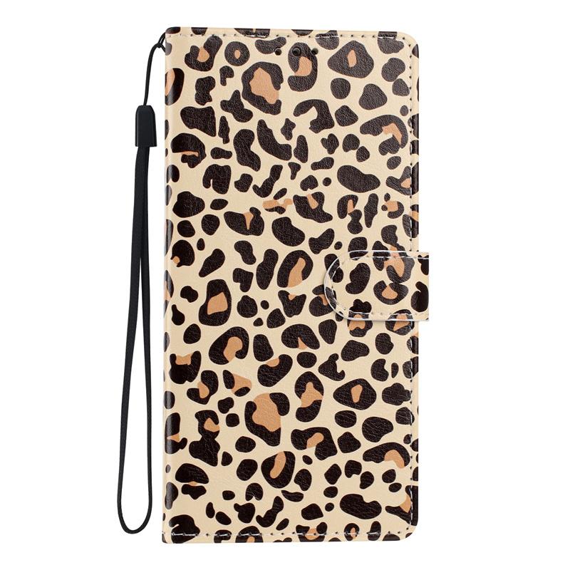Case for Samsung Galaxy A27 A17 A07 A37 A57 A56 A36 A55 S26+ Ultra S25 Edge S24 FE Plus Case Leopard Print Wallet Leather Cover