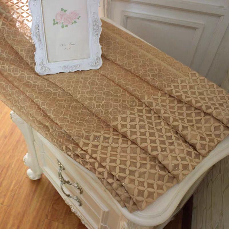 European Sheer Curtains Window Tulle Curtains for Living Room Bedroom Kitchen Voile Embroidered Curtains Drapes Custom