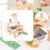 Wooden Pizza Toy Kitchen Playset Portability Sturdy for Ages 3+ Birthday Gift Play Food Set Pretend