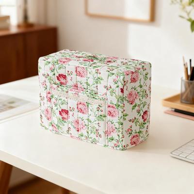 Fundas para Máquinas de Coser Estampado de Flores Bolsa Antipolvo con Asa y Bolsillo Transportador Protector para Máquinas de Coser para Viajes Lavadero Bricolaje