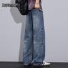 MARK FAIRWHALE Men's Summer Loose Fit Straight Leg Jeans