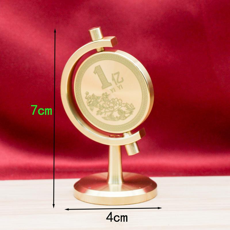 Mässing Roterande Sfärisk Tärningsprydnad - Kreativ Sexsidig Wenwan för Tur, Fred och Glädje
