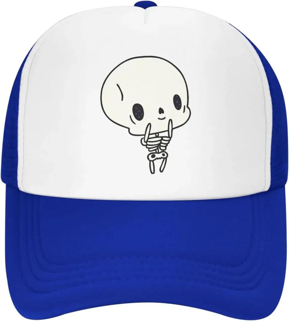 Mesh Dad Hat Adjustable Washed Cartoon Kawaii Cute Skeleton Baseball Dad Cap Funny Distressed Ball Trucker Cap