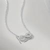 Paved Infinity Symbol Pendant Necklace Delicate Dainty Everyday Jewelry