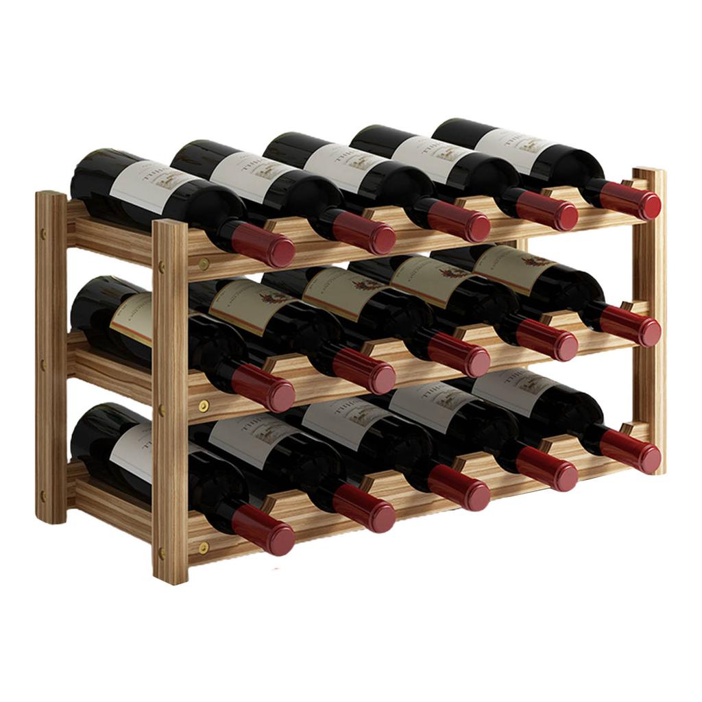 2/3/4 Tiers Wooden Wine Racks Home Bar Party Display Glass Holder Shelf Decoration Red Wine Storage Rack Stand Organizer