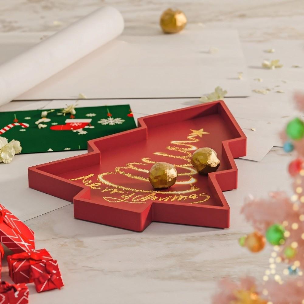 DIY Xmas Plate Ornament Mold Multi-purpose Epoxy Resin Plaster Wax Mold  Beginner Friendly