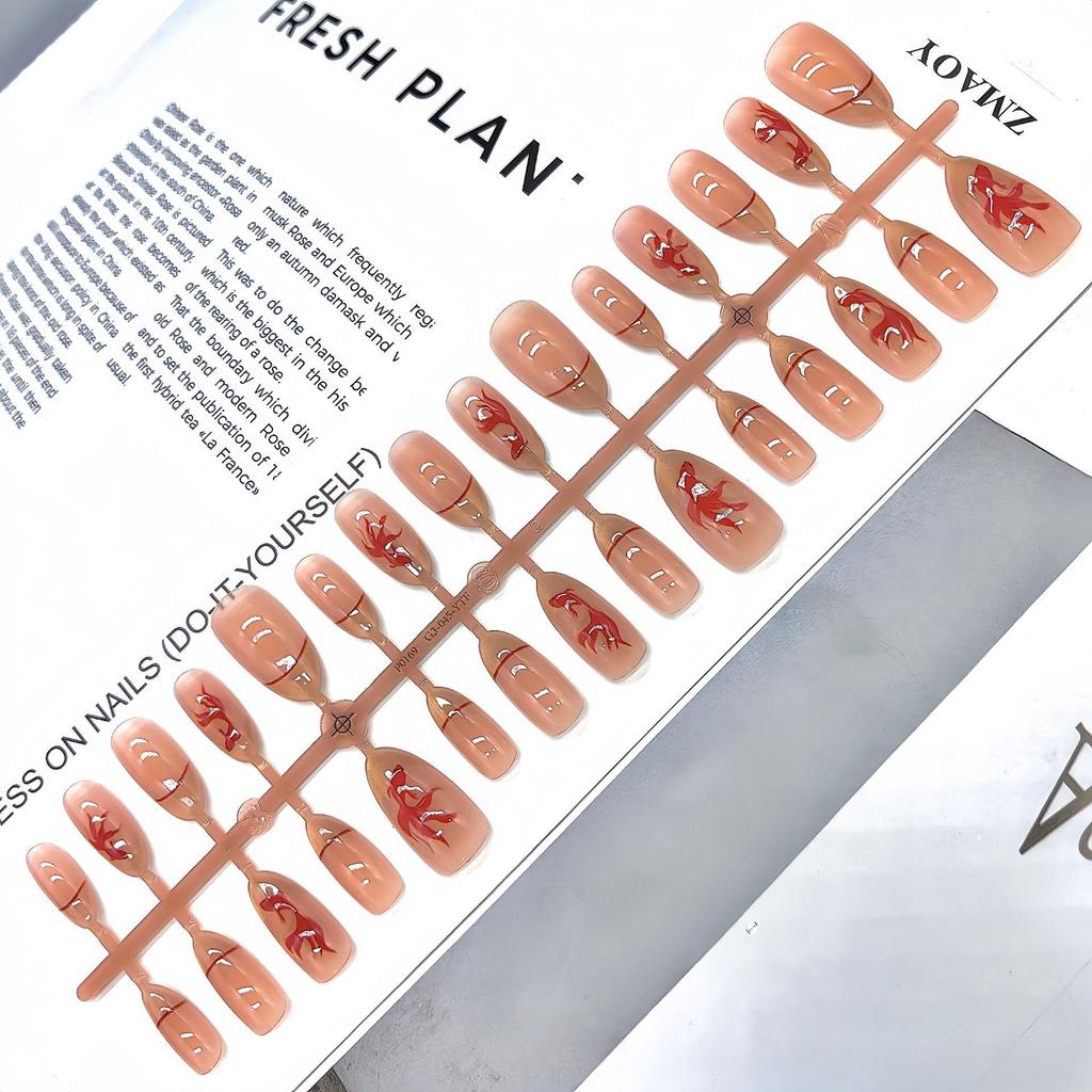 Cartoon Multi-Pattern High-Quality Wearable Nail Tips for Professional & Commute Style Manicure