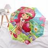 Strawberry Shortcake Automatic Opening/Closing Umbrella - Foldable Design with 8 Bones, Outdoor Use, Perfect Gift for Fans and Travelers0104