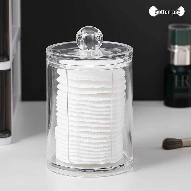 

Double-Layer Transparent Cotton Pad & Toothpick Storage Box