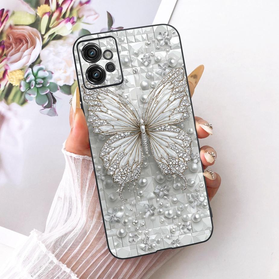 For Motorola Moto G32 Case XT2235-2 XT2235-3 New Flowers Butterfly Painted Cover Soft TPU Phone Case For Moto G32 MotoG32 Fundas