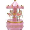 1pc Luxury Carousel Music Box 4 Horses Rotate Rotation Romantic Luxury Carousel Toys Handwork Music Box Gifts